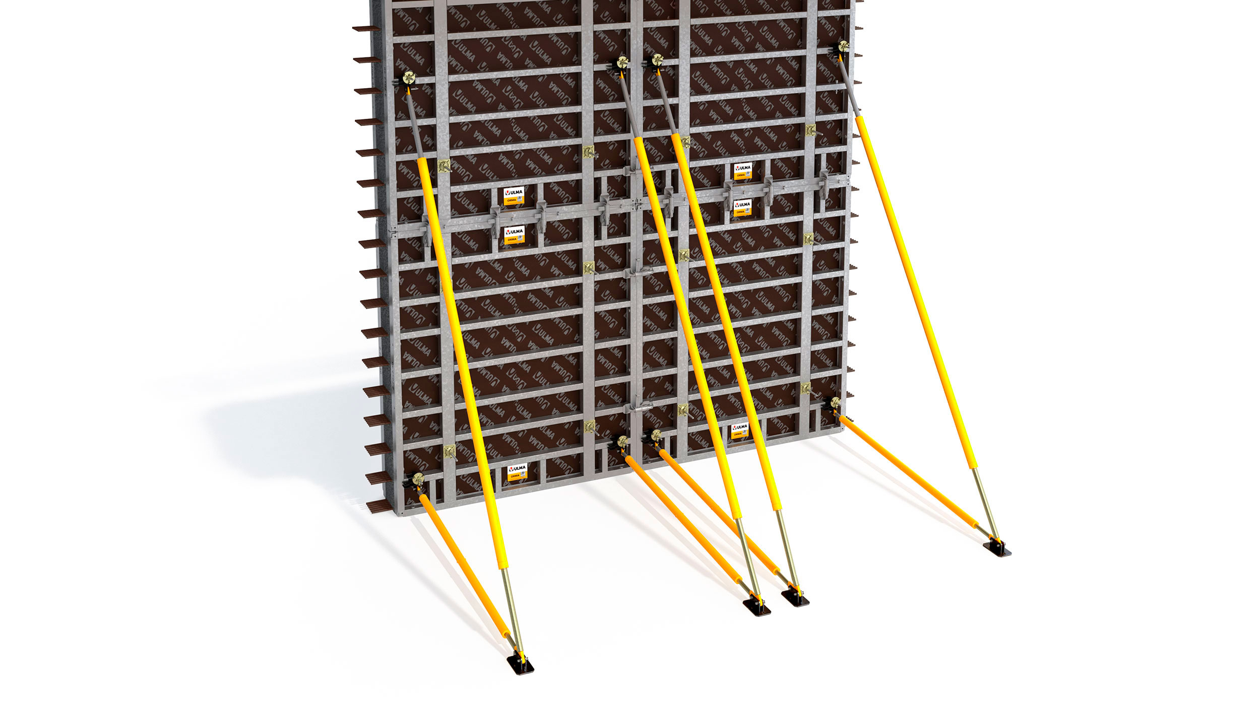 Ampla variedade de estabilizadores para alinhamento e suporte dos conjuntos de painéis.