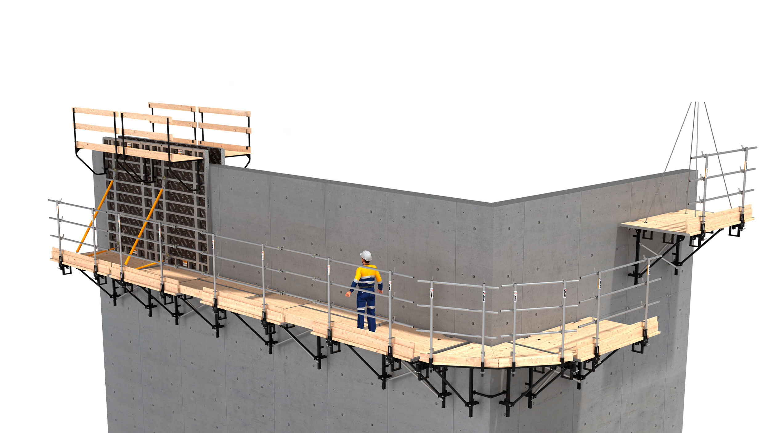 Indicada para a construção de paredes e muros altos. Fácil de transportar e manusear.