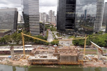 Estação Morumbi Metrô Linha 17 Ouro, São Paulo, Brasil