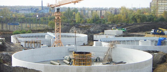 Estação de tratamento de águas residuais, Katowice, Polônia